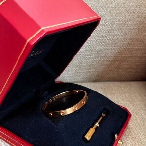 Cartier Rose gold Love bracelet with screwdriver